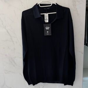 Hörst Merino Wool Polo Shirt in Navy